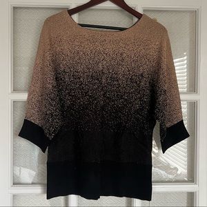 Rose Gold/Black Scoop Neck Sweater